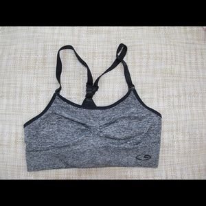 Gray champions sports bra